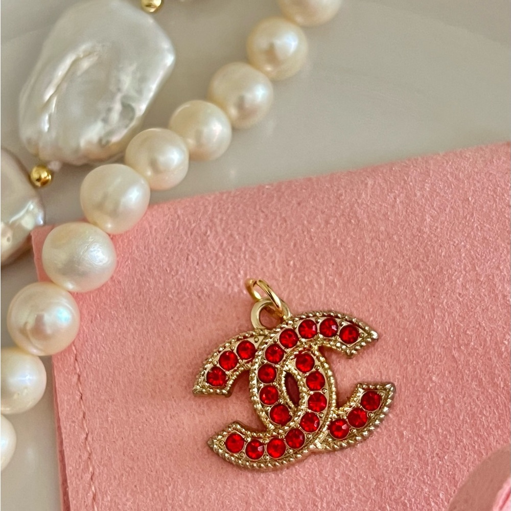 Chanel Gold and Red Charm